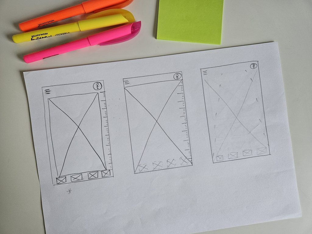 Paper wireframes